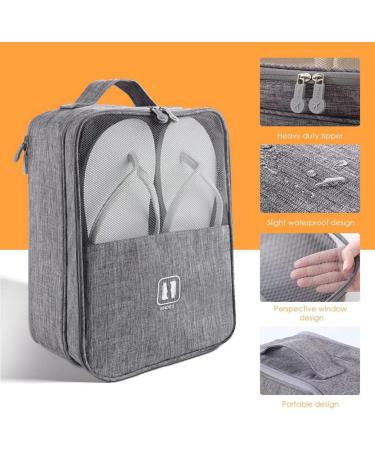 VITKSTAR Portable Travel Shoe Bag - Holds 3 Pairs | Grey Shoe Storage Bag - Buy Online on GoSupps.com