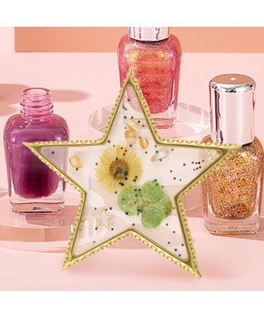 Palette de Vernis Ongles - Palette de Vernis Ongles en R sine avec Bordure Or l gante pour Salon - Plateau R sin l gant Bord Dor pour Pratique Gel Manucure Salon Domicile Pentacle - Buy Online on GoSupps.com