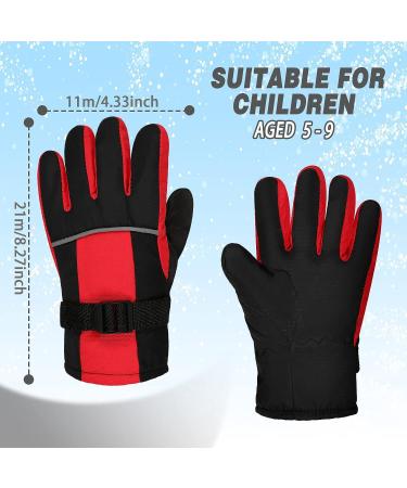 Kids Winter Snow Gloves - 4 Pairs for Skiing & Snowboarding | Outdoor Sports Gloves for Children - Classic Style & Stylish Colors - Buy Online on GoSupps.com