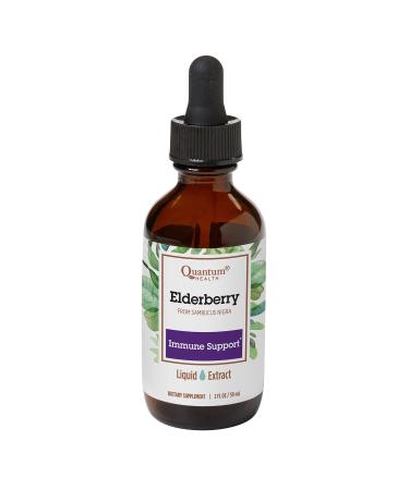 Quantum Health Elderberry Liquid Extract From Sambucus Nigra|Provides Powerful Immune Support|High Dose and Fast Absorption|2 Ounce