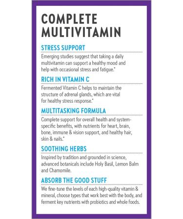 New Chapter Perfect Calm Multivitamin for Stress & Mood Support - 144 Count Calming Formula with B Vitamins, Holy Basil, Lemon Balm & Organic Non-GMO Ingredients - Buy Online on GoSupps.com