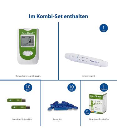 BeneCheck Premium Uric Acid Meter Bundle | 35 Test Strips & 10 Lancing Devices - Fast International Shipping - Buy Online on GoSupps.com
