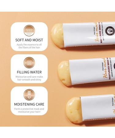 Hair mask 10 ml 5 pieces and ginger hair mask 10 g 6 pieces Deep Repair Hair Mask Hair Treatment repairs damaged hair strengthens and nourishes it antifrizz treatment of dry conditioner 37 - Buy Online on GoSupps.com