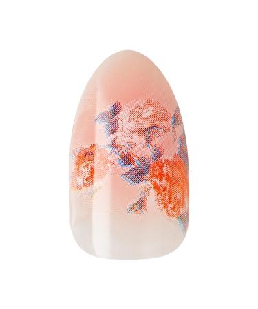 KISS LoveShackFancy x imPRESS Citrus Candy Press-On Nails | Limited Edition Medium Almond Pink Manicure Set | Includes Prep Pad Mini Nail File Cuticle Stick & 30 Nails - Buy Online on GoSupps.com