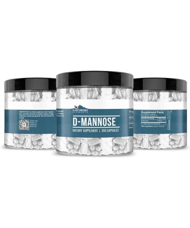 Earthborn Elements D-Mannose 200 Capsules - Pure & Undiluted - No Additives - 50 Servings - Buy Online on GoSupps.com