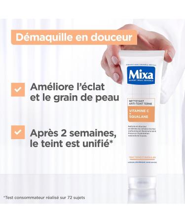 Mixa - Anti-Dull Comfort Cleanser with Vitamin C and Squalane - Skin with Dull and Irregular Complexion - Protective Moisturi - Buy Online on GoSupps.com