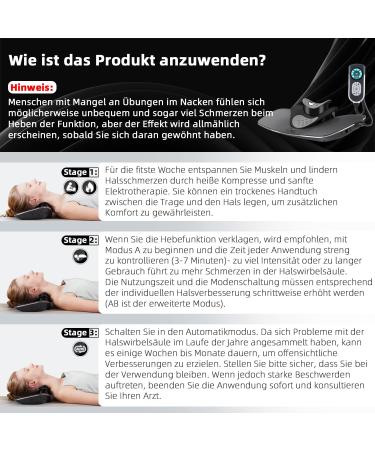 Cervical Neck Traction Device - Double Dynamic 3 Degrees Massage & 50 Warming for Pain Relief - Buy Online on GoSupps.com