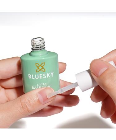Bluesky E-Vita Base Coat 10ml Vitamin E Enriched Gel Nail Polish for 21 Day Manicure Professional Salon & Home Use Requires Curing Under LED UV Nail Lamp - Buy Online on GoSupps.com