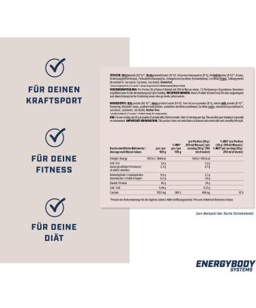 Energybody Mega Protein H2O - Egg White Protein Powder Test Set (5x30g) | Water-Optimized Whey & Casein Mix - Buy Online on GoSupps.com