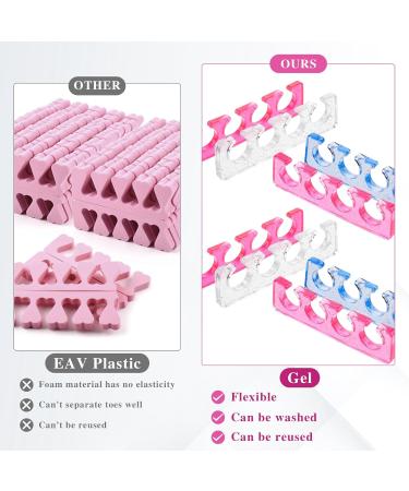 8 Pcs Silicone Toe Separators for Pedicures | Washable Toe Spacers for Men & Women | Perfect Toenail Dividers for Nail Polish & Trimming - Buy Online on GoSupps.com