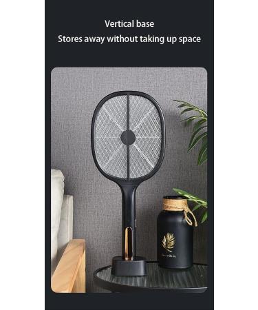 2-in-1 Electric Mosquito Swat 3000V High Voltage LED Handheld Mosquito Swat with 3-Layer Safety Net USB Rechargeable Portable Fly Swat with Charging Base - Buy Online on GoSupps.com