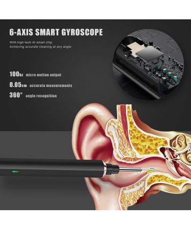 Puikos Ear Wax Removal 1296P FHD Otoscope with 6 LED Light & 4 Ear Spoons - Wireless Earwax Cleaner for iPhone, iPad, Android - Black - Buy Online on GoSupps.com