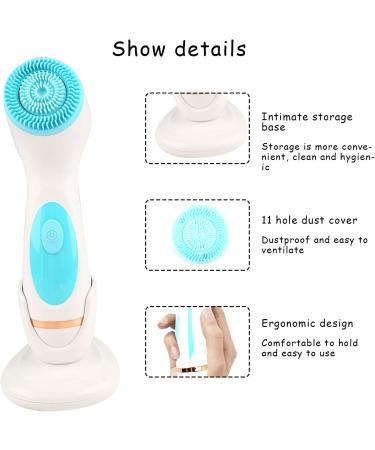 Opal Tool Sonic Facial Cleaning Brush - USB Electric Deep Cleansing Device for Face Massage Peeling & Blackhead Removal (Blue) - Buy Online on GoSupps.com