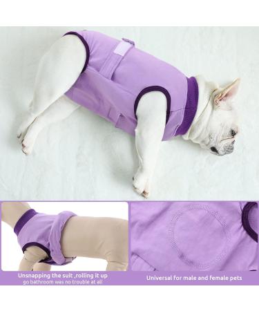 Convinite Recovery Suit for Dogs - Breathable Wound Protection after Castration | Alternative to Cone | Perfect for Male & Female Dogs - Purple - Buy Online on GoSupps.com