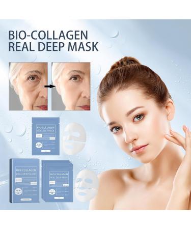 Grgowe 8PC Bio-Collagen Real Deep Mask Collagen Mask for Face Overnight Biodance Bio Collagen Face Mask Overnight To Resist Wrinkles And Fine Lines Moisturise And Moisturise - Buy Online on GoSupps.com