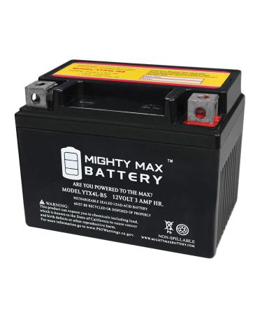 Mighty Max Battery YTX4L-BS AGM REPLACEMENT FOR POWER SPORTS BATTERY