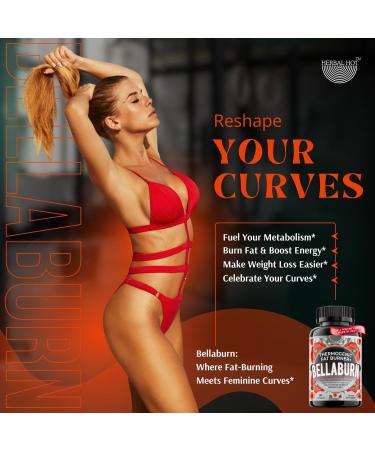 Bellaburn - Belly Fat Burner for Women Appetite Suppressant for Weight Loss Metabolism Booster Thermogenic Fat Burners Diet Pills that Work Fast Weight Loss Pills USA Made 3rd Party-Tested - Buy Online on GoSupps.com