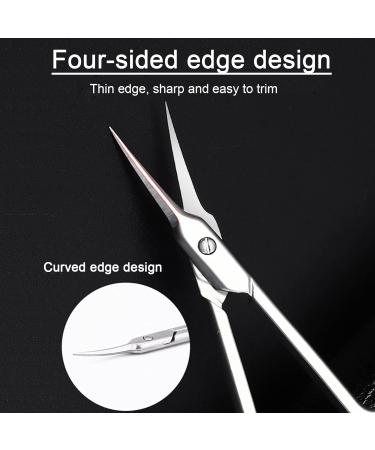 Stainless Steel Curved Cuticle Scissors for Nails, Toenails, Eyebrows, and Eyelashes - Buy Online on GoSupps.com