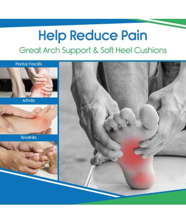 ViveSole Heavy Duty Gel Insoles for Plantar Fasciitis Relief - Arch Support Shoe Inserts for Men and Women - Large Black (1 Pair) - Buy Online on GoSupps.com