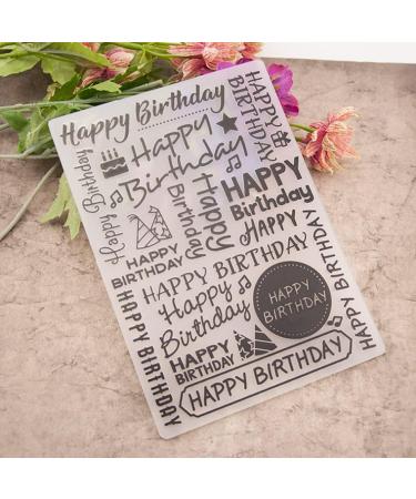 PUPUZAO 5x7 inch Happy Birthday Plastic Embossing Folder - Textured Impressions for Card Making and Scrapbooking - Buy Online on GoSupps.com