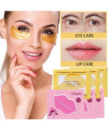 30 Pairs Collagen Crystal Lip Masks & 24K Gold Eye Masks Nourishing Under Eye Patches for Puffy Eyes Moisturizing & Reducing Fine Lines | Premium Lip & Eye Care - Buy Online on GoSupps.com