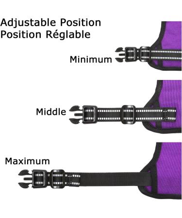 Heele No-Pull Dog Harness & Crockery | Reflective Adjustable Dog Accessories for Medium Dogs - Purple - Buy Online on GoSupps.com