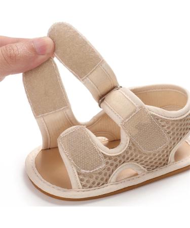 RVROVIC Baby Sandals | Soft Anti-Slip Rubber Sole | Toddler First Walkers | 6-12 Months | Khaki - Buy Online on GoSupps.com