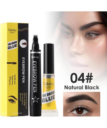  Dubbulon Eyebrow pencil eyebrow pencils for women long-lasting waterproof eyebrow pencil | 4-prong liquid eyebrow pencil with eyebrow gel natural-looking eyebrow pencils for - Buy Online on GoSupps.com