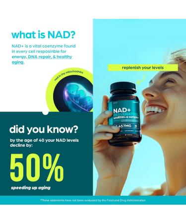 NAD+ Liposomal Supplement 8 457mg + Magnesium Glycinate 1160mg Anti-Aging Energy & Stress Support with Green Tea Astaxanthin CoQ10 Resveratrol D3 K2 ALA & Aloe Vera 2-Pack - Buy Online on GoSupps.com