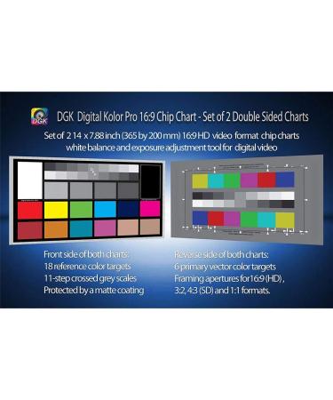 DGK Color Tools Digital Kolor Pro 16 9 Large Color Calibration and Video Chip Chart 2-Pack - Buy Online on GoSupps.com