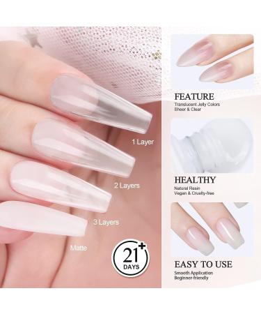 SAVILAND Milky White Gel Nail Polish - Long Lasting Quick Dry Jelly Gel Polish for DIY Manicure - 0.34 Fl Oz - Buy Online on GoSupps.com