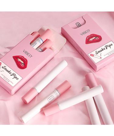  EONFAVE 24 Hours Lipstick 4 Colors Waterproof Matte Velvet Non Adhesive Cigarette Case Silky Texture Highly Pigmented Lipstick for Women Girls - Buy Online on GoSupps.com