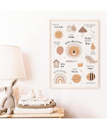 Meinbaby123 Affirmation Images | DIN A2 Poster for Children's Room | Premium Wall Decor | Inspirational Baby Room Decorations - Buy Online on GoSupps.com