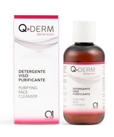 Q1 Q Derm Purifying Cleanser Deep Cleansing Action | Cleanser for oily skin that removes sebum and impurities for facial cleansing 200 ml