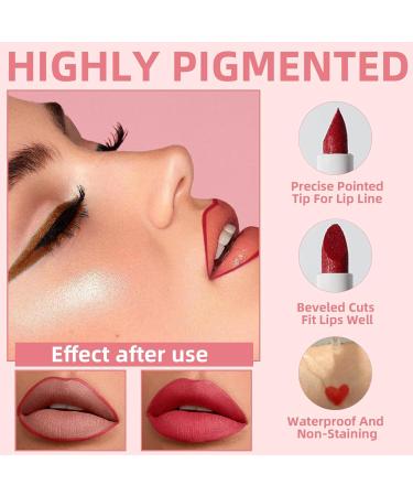 Buy 3 Colors Lip Stain Pen - Long Lasting Matte Lip Tint & Waterproof Lip Makeup | International Shipping Available - Buy Online on GoSupps.com