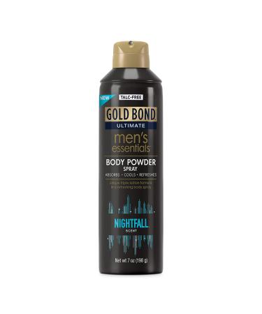 Gold Bond Men's Essentials Talc-Free Body Powder Spray 7 oz Nightfall Scent Wetness Protection Nightfall Talc-Free - Buy Online on GoSupps.com