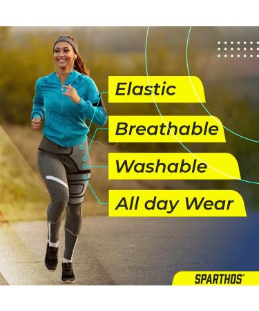 Sparthos Hip Brace - Sciatic Nerve & SI Joint Support Belt for Men & Women - Orthopedic Thigh Groin Compression Wrap for Hamstring Pain Relief - Flexor Strain Arthritis Siatic (Right Leg) - Buy Online on GoSupps.com