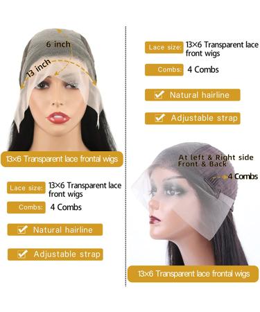 Geeta Hair 13x6 Brazilian Human Hair Lace Front Wig 22 Inch - Pre Plucked, 150% Density, Natural Hairline - Straight Hair, Natural Color - Buy Online on GoSupps.com