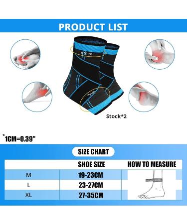 Milaiun Adjustable Ankle Bandage - Support for Weak Joints Arthritis & Sports - 1 Pair - Buy Online on GoSupps.com