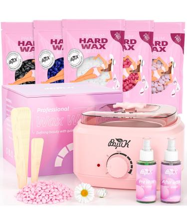 Waxing Kit Professional Wax Kit for Women and Men with 5 Packs of 100g Wax Beads Wax Pot 20 Wax Saticks and 2 Wax Sprays Hot Waxing Kit for Face Arms Legs Bikini and Full Body Hair Removal - Buy Online on GoSupps.com
