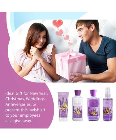 Luxurious Bath & Body Travel Kit - Lavender Vanilla Blush Mist Lotion Shower Gel & Cream - Perfect 3 Fl Oz Skincare Gift Set for Home Spa - Buy Online on GoSupps.com