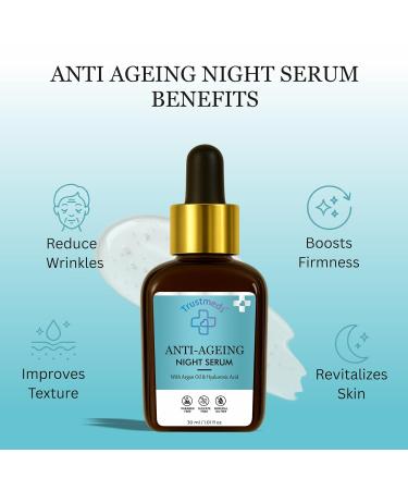 Night Face Serum Lightweight Facial Serum for Evening Skincare Routine Smooth Texture Dropper Bottle 30ml - Buy Online on GoSupps.com