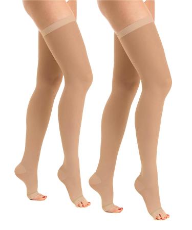 Relaxsan Anti -Sembolism M0370A (2 pairs - skin color XL) Thrombosis socks women and men 18-23 mmHg holdingless unisex open tip class 1 K1 skin color 2 pairs XL