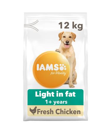 IAMS Low Fat Complete Dry Dog Food for Adult and Senior Dogs with Chicken 12 kg (Pack of 1) - Buy Online on GoSupps.com
