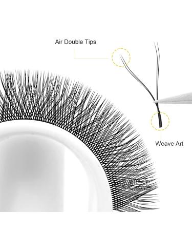 Costory YY Eyelash Extension Double Tips | 4D Volume Soft Light Natural Accessories | D Curl 0.07mm - 13mm | Easy Fans for Hand-Woven Blooming Artificial Eyelashes - Buy Online on GoSupps.com
