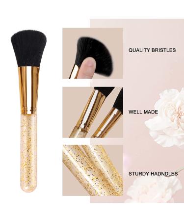 12-Piece Makeup Brush Set - Gold - Foundation, Eyeshadow, Eyebrow, Blush & Contour Brushes - Buy Online on GoSupps.com