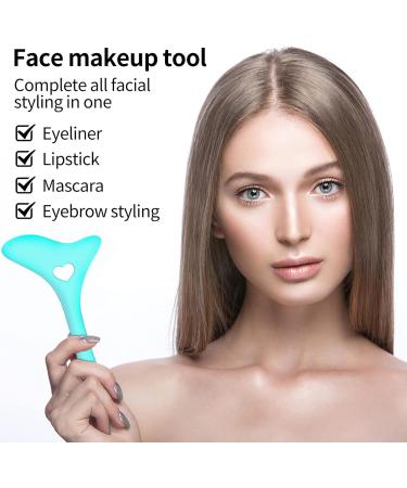 Buy IOSPKKIO Eyeliner Template & Silicone Eye Help - Multi-Function Lipstick & Face Cream Tool - Reusable Beauty Accessory (Blue) - International Shipping Available - Buy Online on GoSupps.com