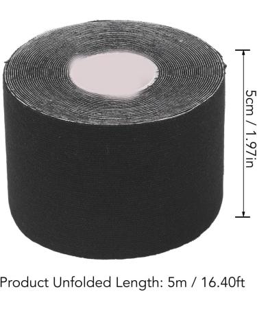 Sports Athletic Tape 5cm 5m Waterproof Physiotherapy Kinesiology Tape (Black) - Buy Online on GoSupps.com