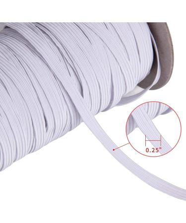 White Braided Elastic Cord - 1/4 Width, 70 Yards Length - Buy Online on GoSupps.com