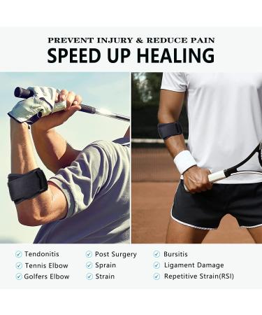 Cinlitek Tennis Elbow Brace - Pain Relief & Support for Tendonitis, Golfers Elbow - Compression Pad for Men & Women - Ideal for Weightlifting, Tennis, Golf - Sports Injury Recovery - Buy Online on GoSupps.com